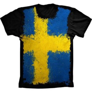 Camiseta Bandeira Da Suécia