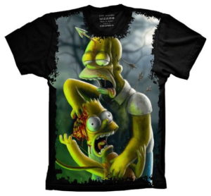 Camiseta Simpsons Homer Bart Zumbis