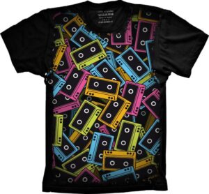 Camiseta Estilosa Fullprint Fita K-7 S-04