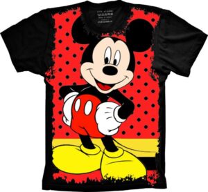 Camiseta Estilosa Fullprint Mickey Mouse S-09