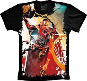 Camiseta Estilosa Fullprint NBA Chicago Bulls S-110