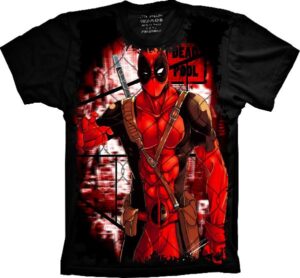 Camiseta Estilosa Fullprint Dead Pool S-111