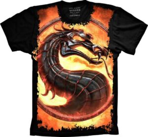 Camiseta Estilosa Fullprint Mortal Kombat S-138