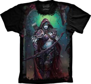 Camiseta Estilosa Fullprint Camiseta World Of Warcraft Sylvanas S-145