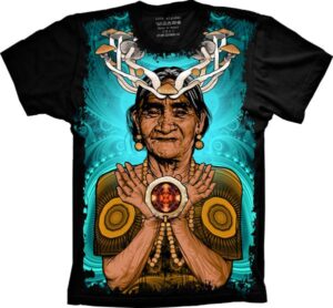 Camiseta Estilosa Fullprint Old Woman S-154