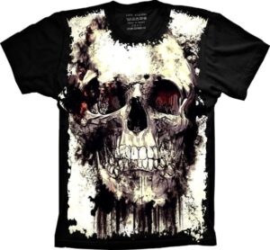 Camiseta Estilosa Fullprint Skull Caveira Style S-173