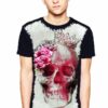Camiseta Estilosa Fullprint Skull Caveira Roses S-174 - Image 2