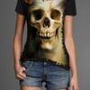 Camiseta Estilosa Fullprint Skull Caveira Human S-175 - Image 3