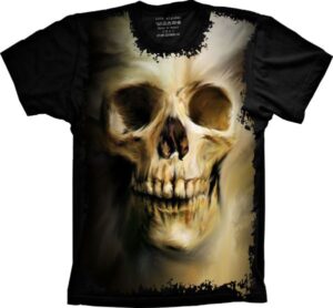 Camiseta Estilosa Fullprint Skull Caveira Human S-175