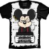 Camiseta Estilosa Fullprint Mickey Mouse Thug Life S-188