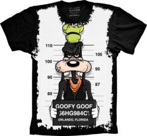 Camiseta Estilosa Fullprint Pateta Goofy Goof Thug Life S-190