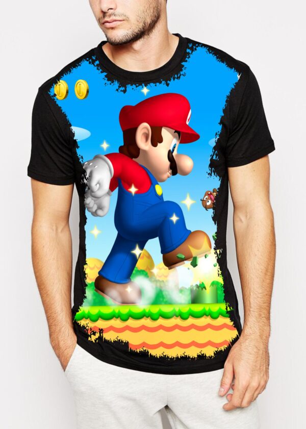 Camiseta Estilosa Fullprint Mario Bros S-23 - Image 2