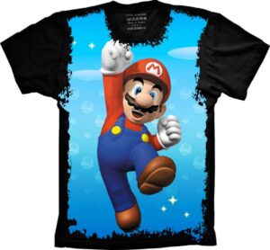 Camiseta Estilosa Fullprint Mario Bros S-24