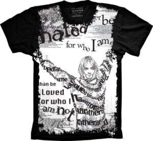 Camiseta Estilosa Fullprint Nirvana Kurt Cobain S-30