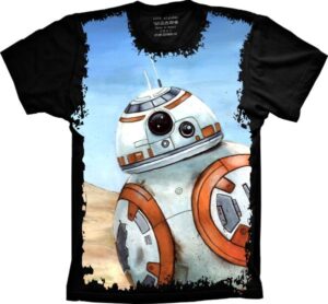 Camiseta Estilosa Fullprint  Star Wars Robô Sphero BB-8 S-85