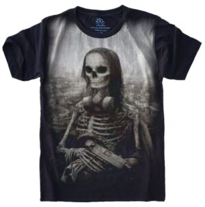 Camiseta Estilosa Fullprint Caveira Mulher S-206