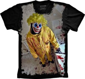 Camiseta Estilosa Fullprint Palhaço Assassino S-382