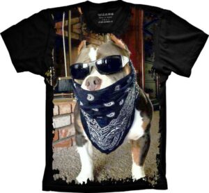 Camiseta Estilosa Fullprint PitBull Style S-387