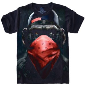 Camiseta Estilosa Fullprint Gorila ThugLife S-396