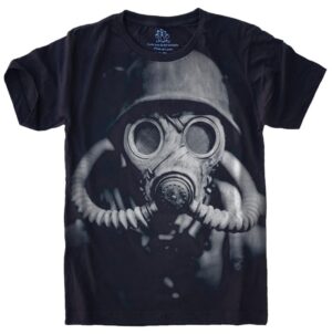 Camiseta Estilosa Fullprint Mascara de Gás S-404
