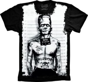 Camiseta Estilosa Fullprint  Frankstein Mugshot S-217