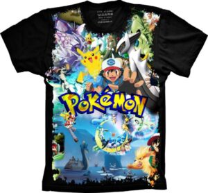 Camiseta Estilosa Fullprint Pokemon S-230