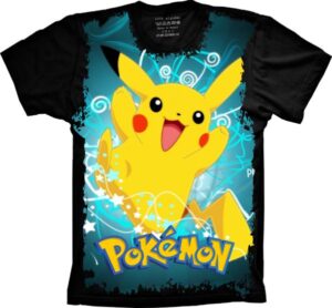 Camiseta Estilosa Fullprint Pokemon Pikachu S-232