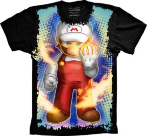 Camiseta Estilosa Fullprint Super Mario S-238