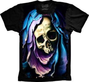 Camiseta Estilosa Fullprint Caveira S-256