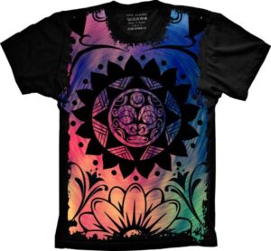 Camiseta Estilosa Fullprint Mandala Tribo S-269