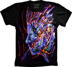 Camiseta Estilosa Fullprint Color Psy S-270