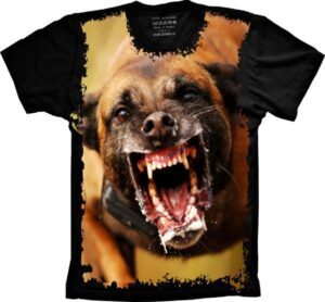 Camiseta Estilosa Fullprint Cão Bravo S-275