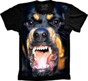 Camiseta Estilosa Fullprint Rottweiler Bravo S-276