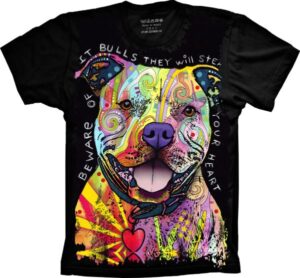 Camiseta Estilosa Fullprint PitBull Colors S-323