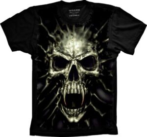 Camiseta Estilosa Fullprint Caveira Vampiro S-336