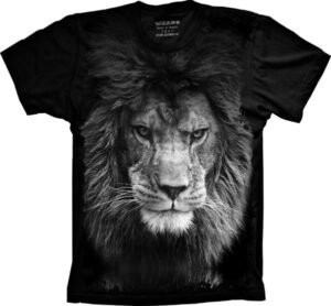 Camiseta Estilosa Fullprint Leao Negro S-358