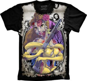Camiseta Estilosa Fullprint A Bela Adormecida Zumbi S-365