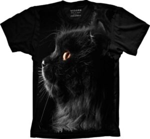 Camiseta Estilosa Fullprint Gato Preto S-370