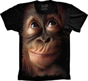 Camiseta Estilosa Fullprint Chimpanzé S-374