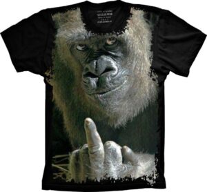 Camiseta Estilosa Fullprint Gorila S-378