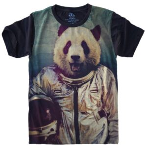 Camiseta Estilosa Fullprint Panda Astronauta S-420