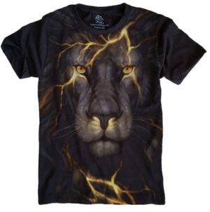 Camiseta Estilosa Fullprint Leao Raios S-430