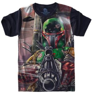 Camiseta Estilosa Fullprint Star Wars Boba Fett S-442