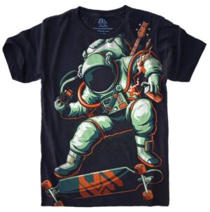 Camiseta Estilosa Fullprint Astronauta Skatista S-452