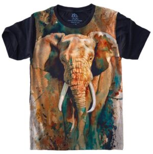 Camiseta Estilosa Fullprint Elefante S-462
