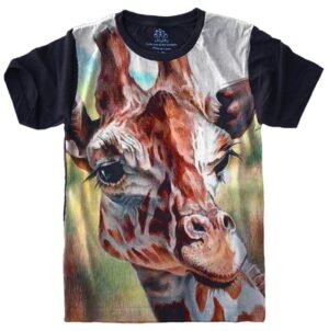 Camiseta Estilosa Fullprint Girafa S-466
