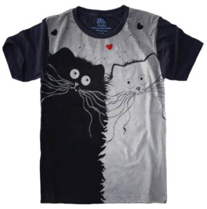 Camiseta Estilosa Fullprint Gatinhos S-470