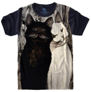 Camiseta Estilosa Fullprint Gatinhos S-471