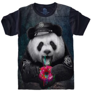 Camiseta Estilosa Fullprint Panda Donuts S-475
