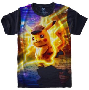 Camiseta Estilosa Fullprint Pikachu S-508